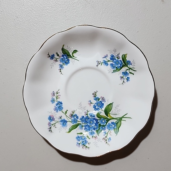 Royal Albert Bone China Forget-Me-Not Floral Teacup & Saucer Set - Picture 4 of 10